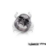 Bague Crâne Brisé en Acier