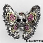 Bague Papillon Et Crâne De Freyja