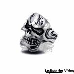 Bague Skull Gravé en Acier