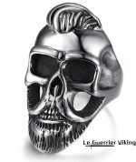 Bague Skull Hipster en Acier