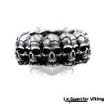 Bague Tête de Mort Cœur de Fer