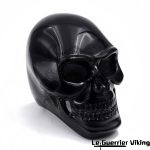 Bague Tête de Mort Noir en Acier