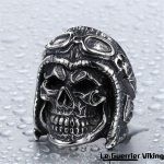 Bague Tête de Mort Valkyrie (Acier)