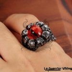 Bague Tête de mort Et Oeil De Serpent