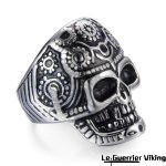 Bague Valkyrie Tête de Mort en Acier