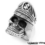 Bague Viking Skull de Valhalla en Acier