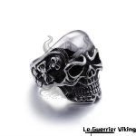 Bague Viking Skull en Acier
