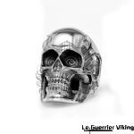 Bague Viking Valkyrie en Acier Tête de Mort