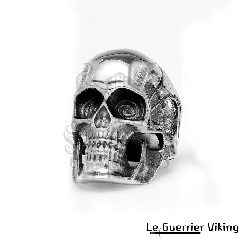 Bague Viking Valkyrie en Acier Tête de Mort