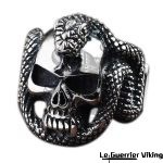 Bague Viking de Serpent Maudit en Argent