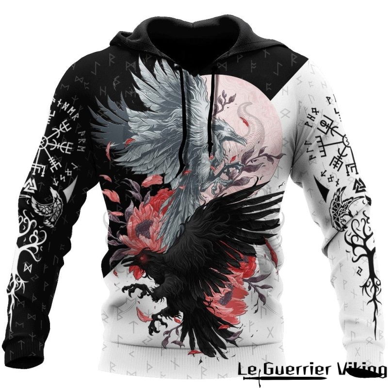 Sweat-shirt viking avec aigle d’Odin