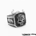 Chevalière Skull de la Vallée des Dieux - Acier