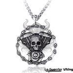 Collier Tête de mort et Chaine Moto