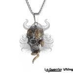 Collier Tête de mort et Serpent en Argent