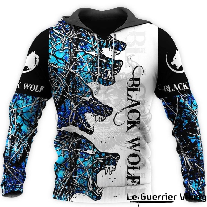 Sweat-shirt Viking Loup Bleu Glacier