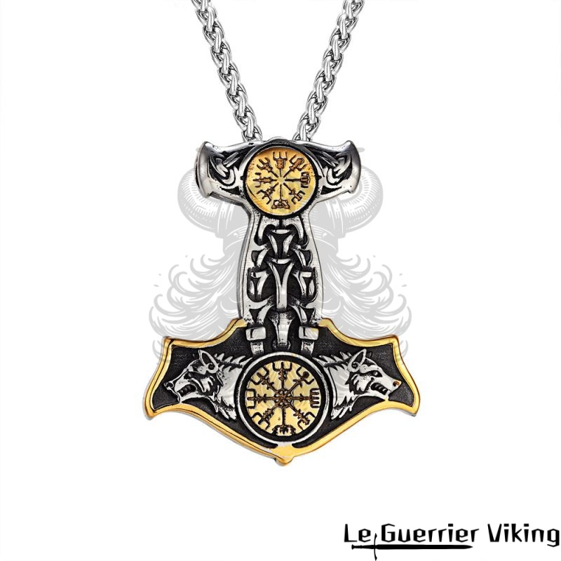 Collier Viking Mjolnir et Fenrir Viking Shop
