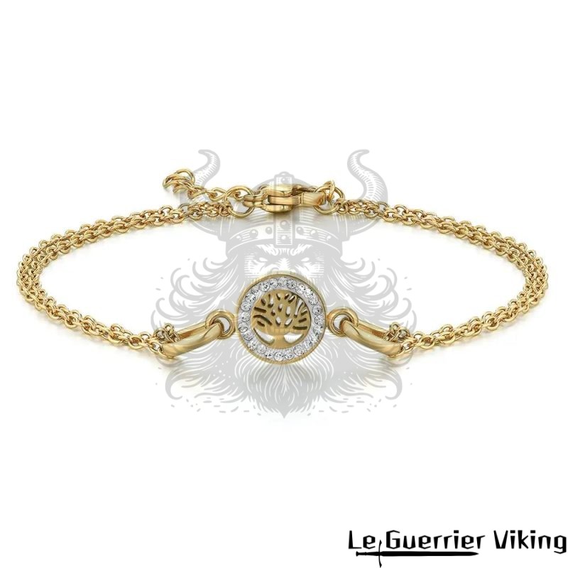 Bracelet Éclat d'Or et Arbre Scintillant