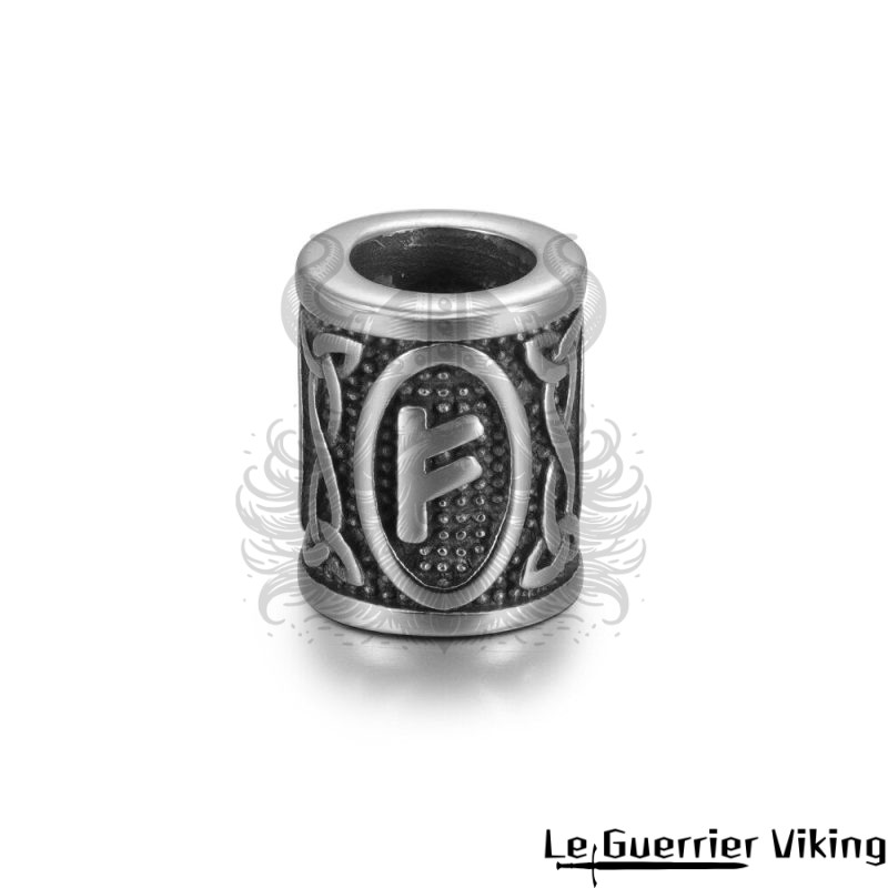 Perle En Acier Rune Fehu Viking Shop