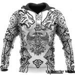 Sweat-shirt viking orné d’aigle et runes