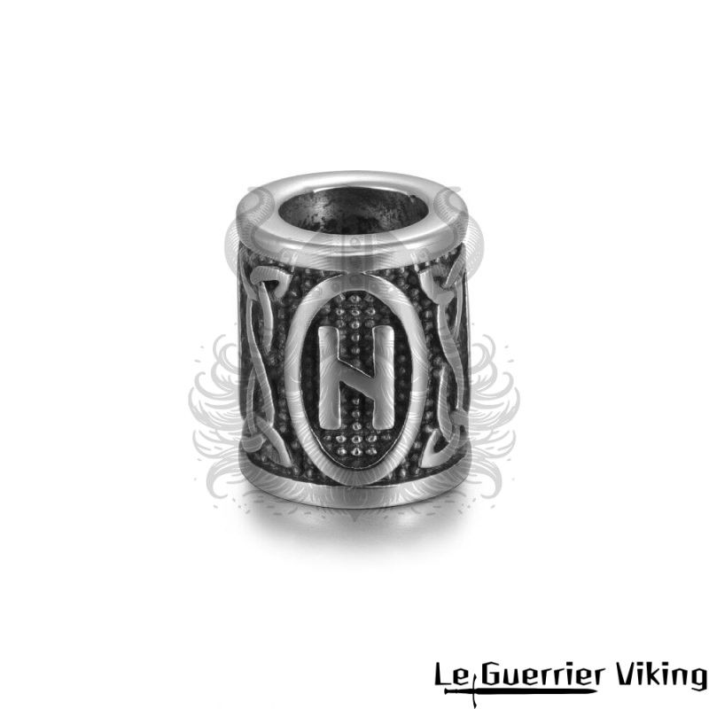 Perle En Acier Rune Hagalaz Viking Shop