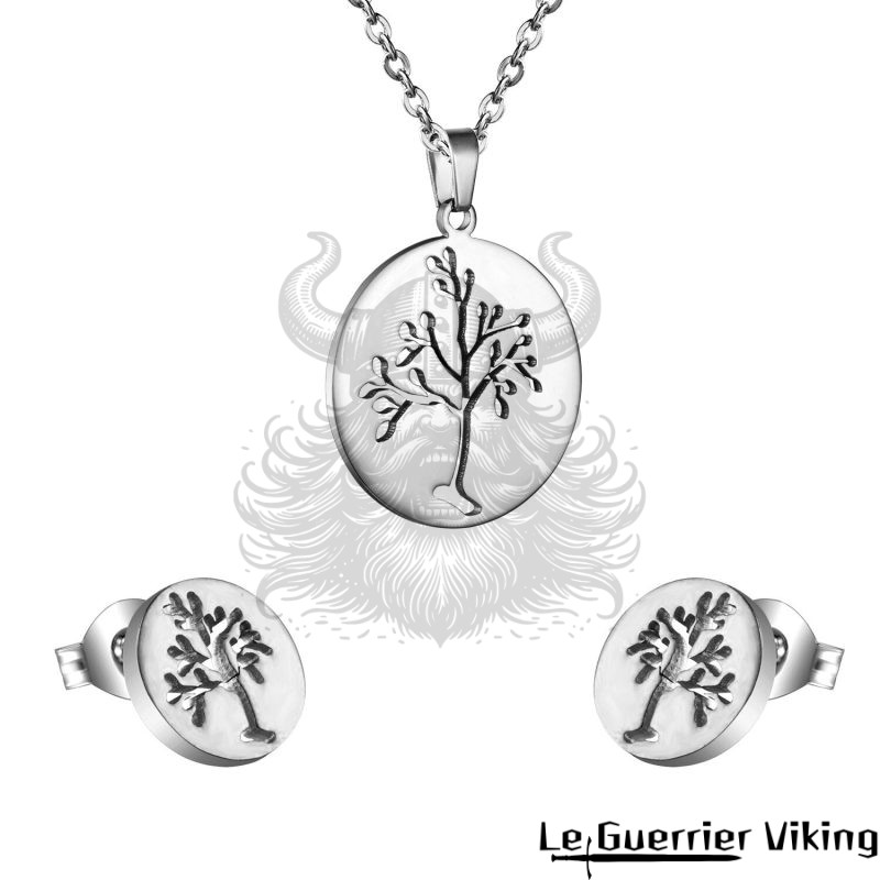 Collier & Boucles D'oreilles Viking Arbre De Vie Viking Shop