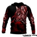 Sweat-shirt Viking Loup Rougeoyant