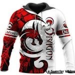Sweat-shirt Viking Dragon Rouge