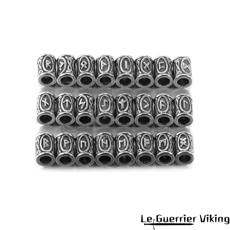 Perle Viking  24 Runes En Acier Viking Shop