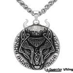 Collier Viking Loup Fenrir Et Runes Viking Shop