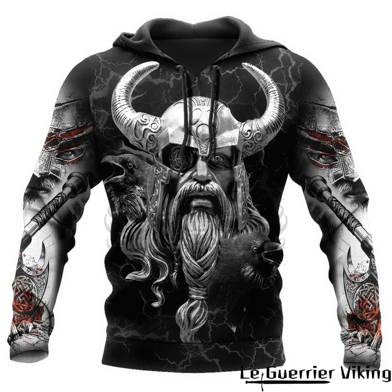 Sweat-shirt viking de guerrier barbu