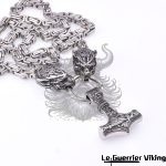 Collier Viking Marteau De Thor Et Loups Viking Shop