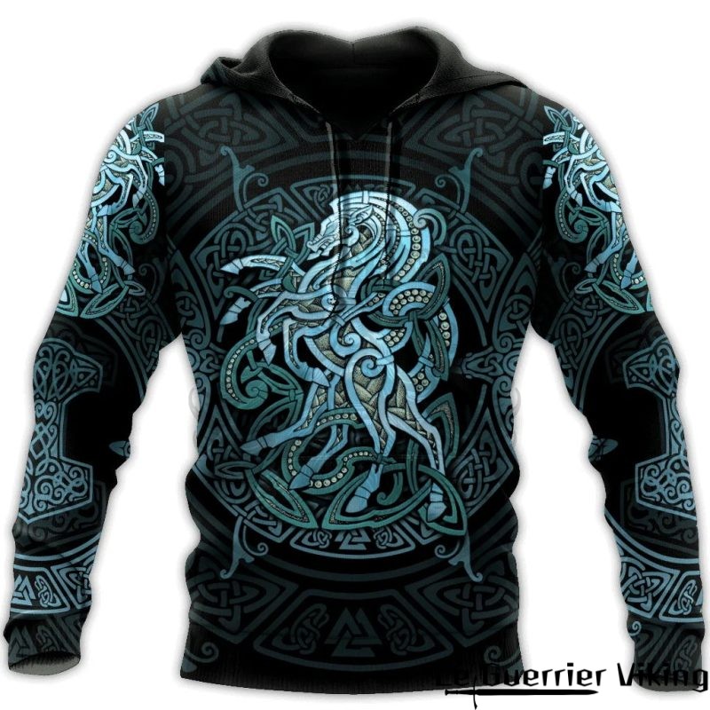Sweat-shirt viking de la créature marine celtique