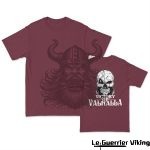 T-shirt Viking Valhalla Et Tête de Mort