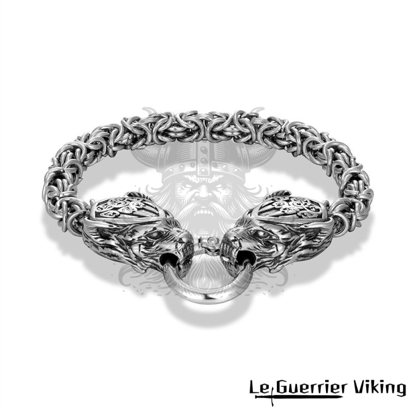 Bracelet Viking Têtes De Loup Fenrir Viking Shop