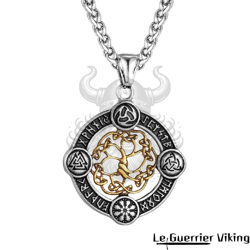 Collier Viking Arbre De Vie Et Runes Viking Shop