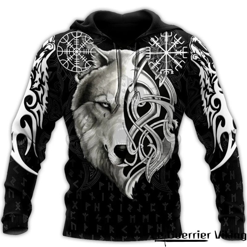 Sweat-shirt Viking Loup des Runes
