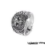 Bague Viking Loup Fenrir Et Gravures Viking Shop