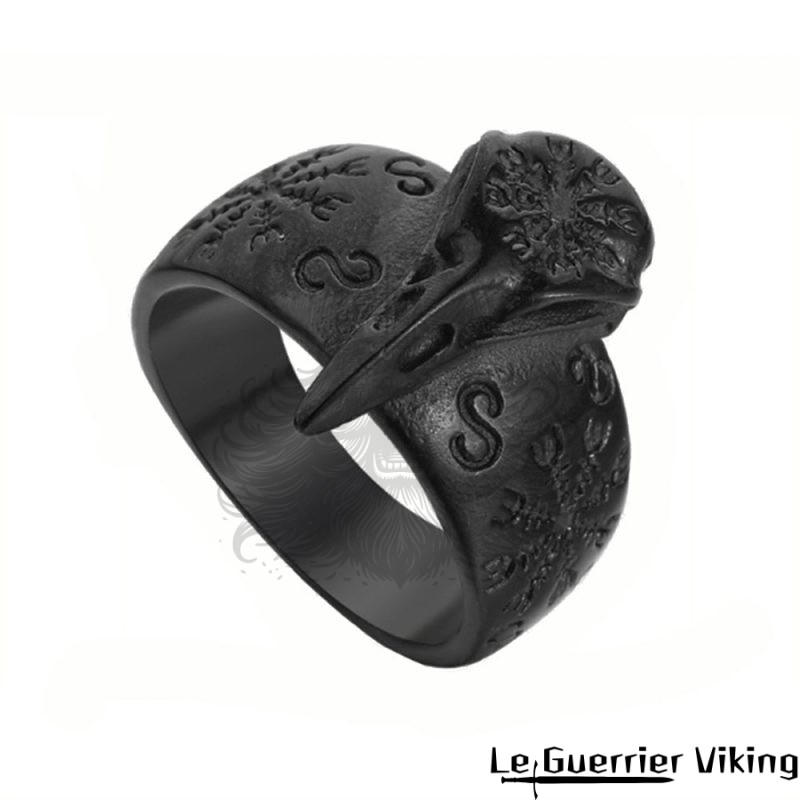 Bague Viking Crâne De Corbeau Viking Shop