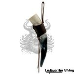 Corne à Boire Viking Avec Lanière En Cuir