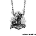 Collier Viking <br>Marteau De Thor Et Corbeau</br> Viking Shop