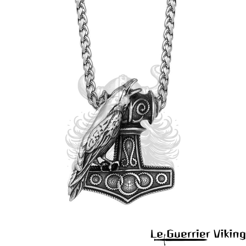 Collier Viking Marteau De Thor Et Corbeau Viking Shop