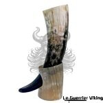 Corne à Boire Viking Avec Socle Blanc