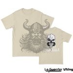 T-shirt Viking Valhalla Et Tête de Mort