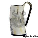 Tasse Viking En Corne De Bœuf Blanche