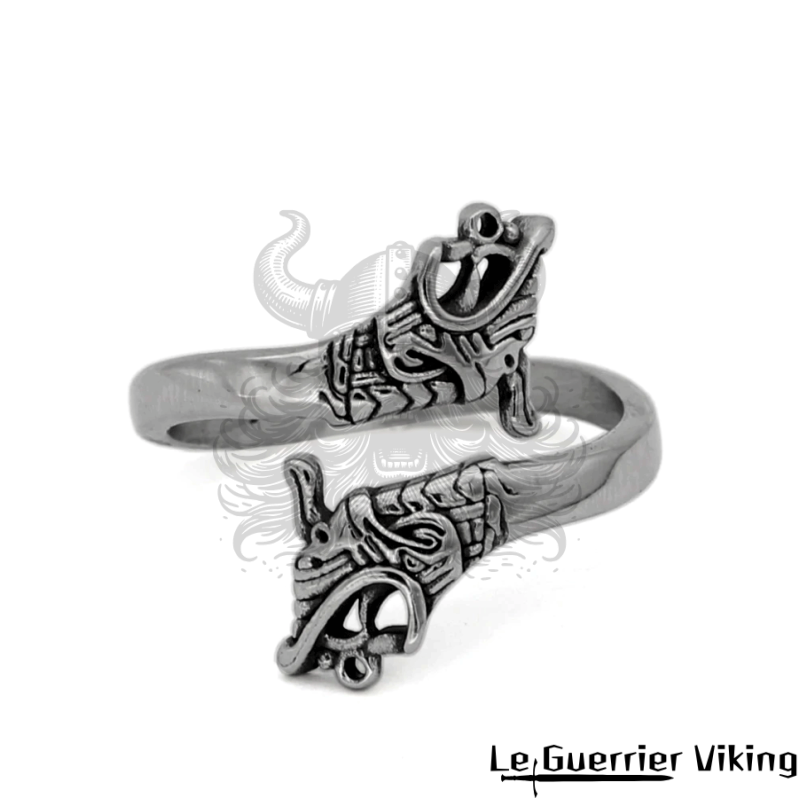 Bague Viking Tête de Drakkar Viking Shop