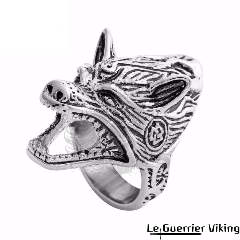 Bague Viking Tête de Fenrir & ouvre bouteille viking shop