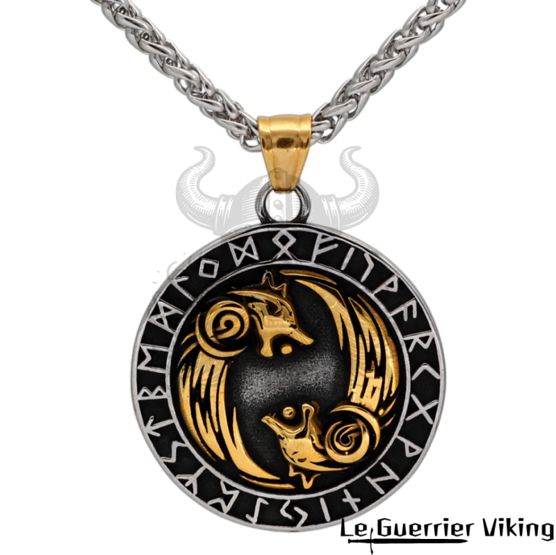Collier Viking Fenrir & Runes Viking Shop