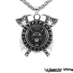 Collier Viking Loup Fenrir Et Runes Viking Shop