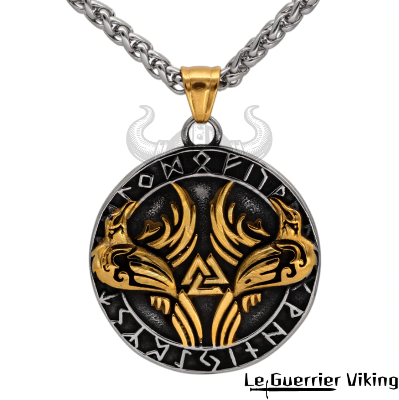 Collier Viking Corbeaux & Valknut Viking Shop