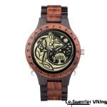 Montre Fenrir Viking en Bois Naturel et Ébène
